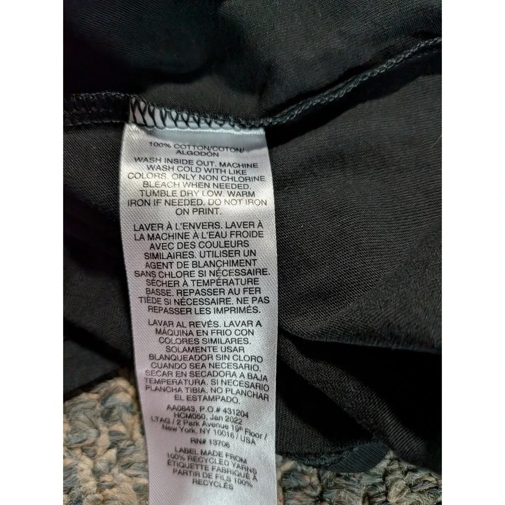 Adidas Mens Essentials 3-Stripes Long Sleeve Tee Black AA0843 HCM050 Size L